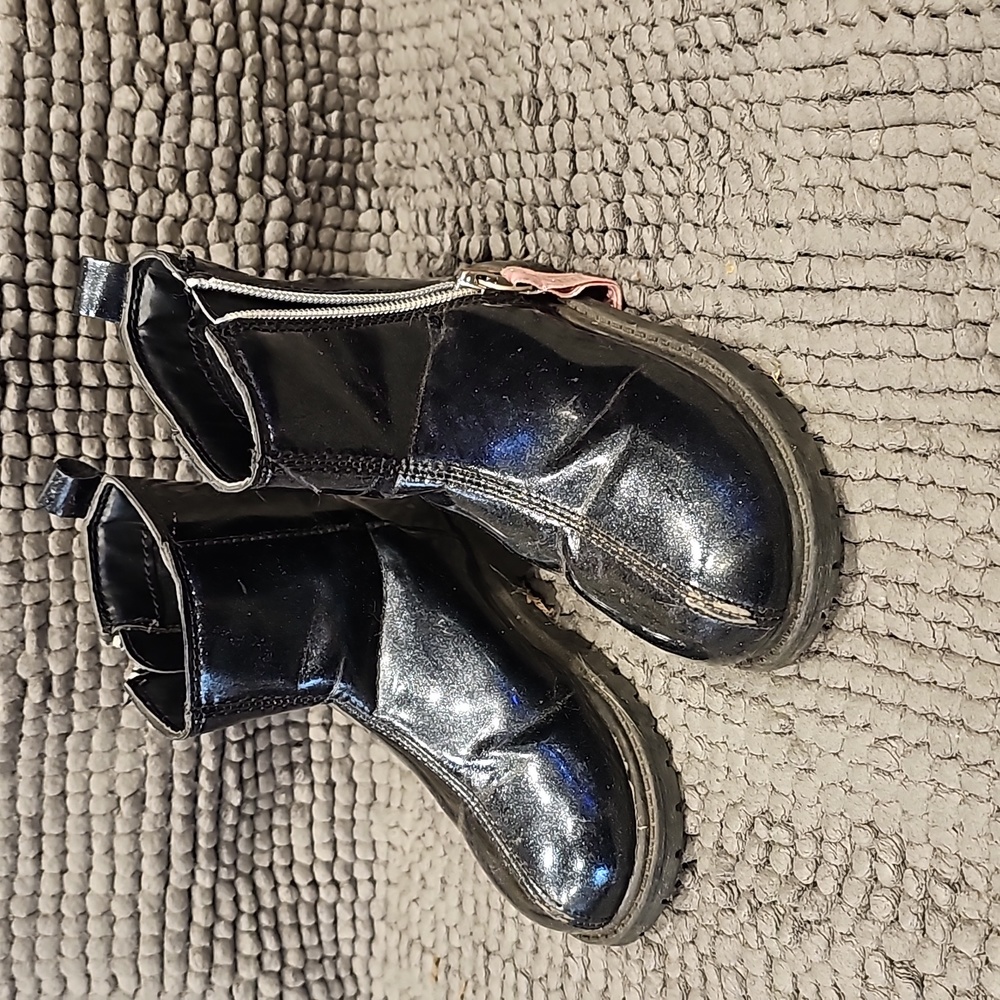 Carter's Black glitter boots zip side size 9c